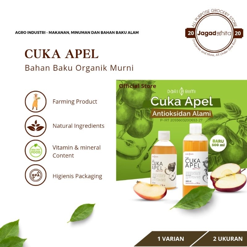 

DBUMI 004 - CUKA APEL DARI BUMI | CUKA APEL PREMIUM | CUKA APEL KESEHATAN