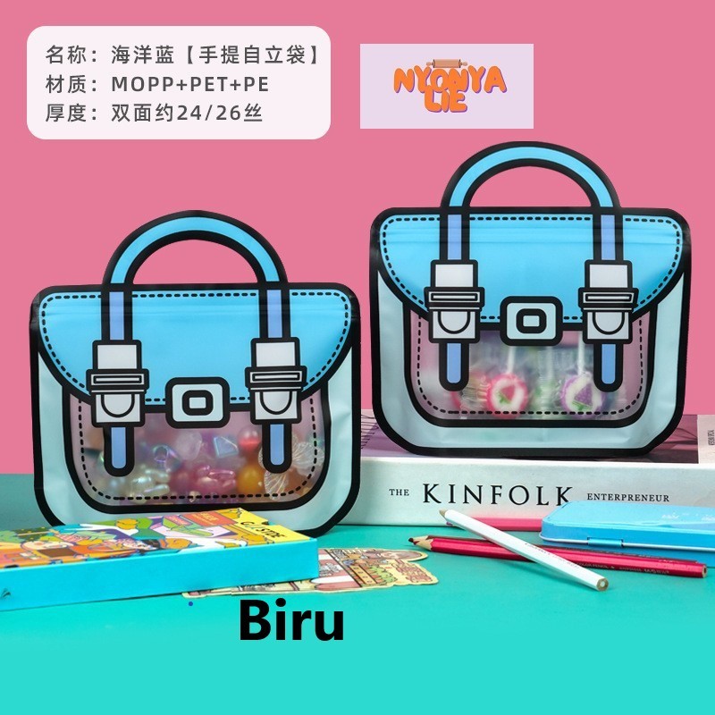 

GBP02 Goodie Bag BESAR Plastik Ziplock Tas Bingkisan Kemasan Cookies Candy Permen