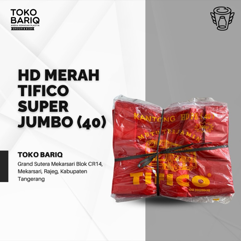 Plaatik Kresek HD Merah TIFICO 40