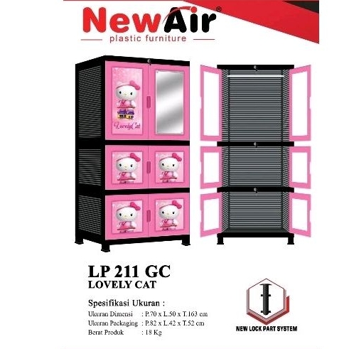 Lemari NewAir LP 211 GC LOVELY CAT