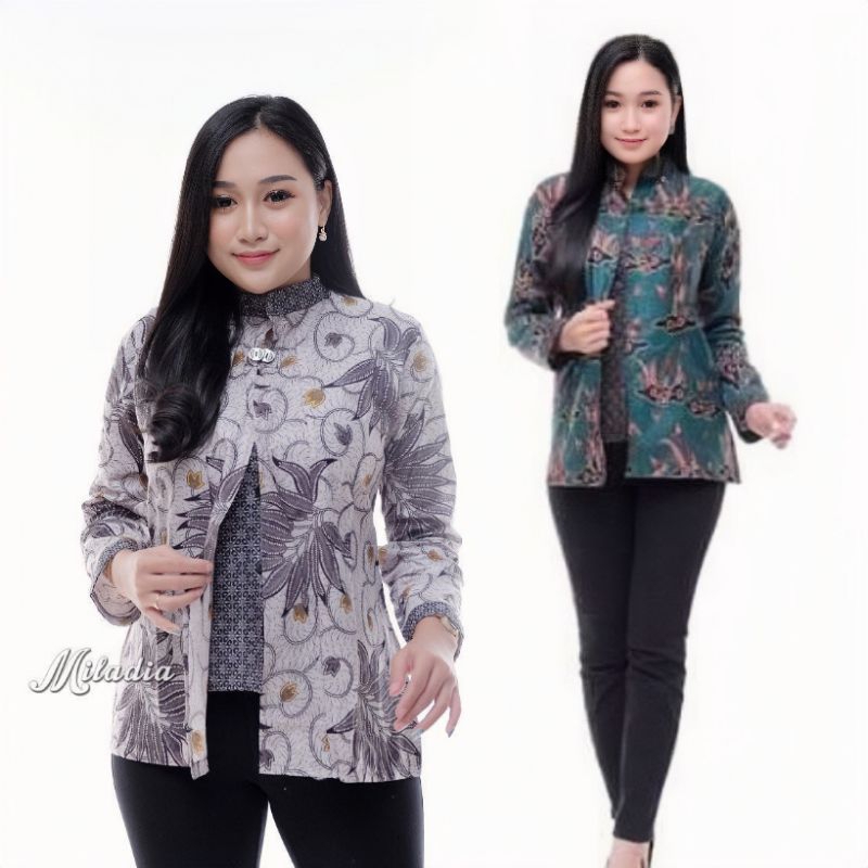 Atasan model batik Wanita New Hem motif Bolero | Baju Atasan Batik Wanita | Blouse Batik Wanita |  H