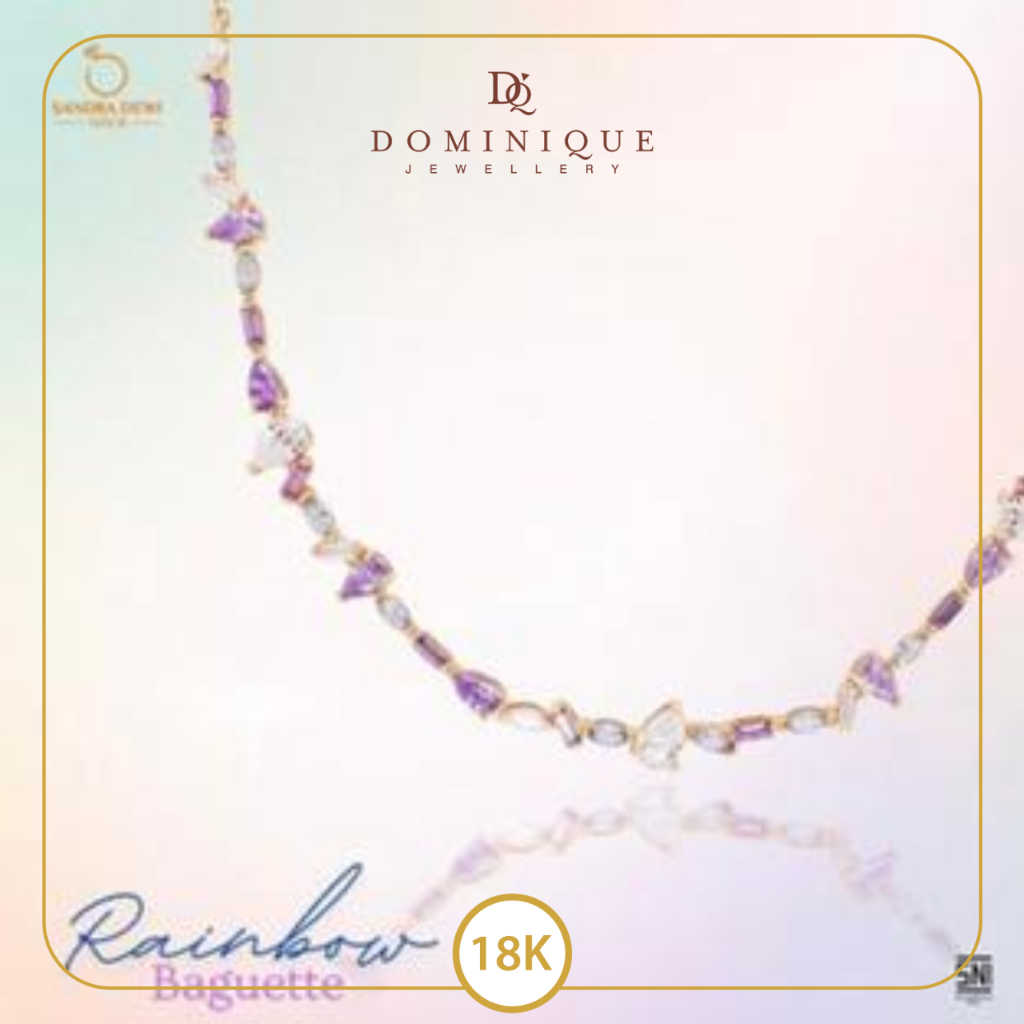 Kalung Sandra Dewi Gold Baguette Rainbow Vol.2 Collections NC230297