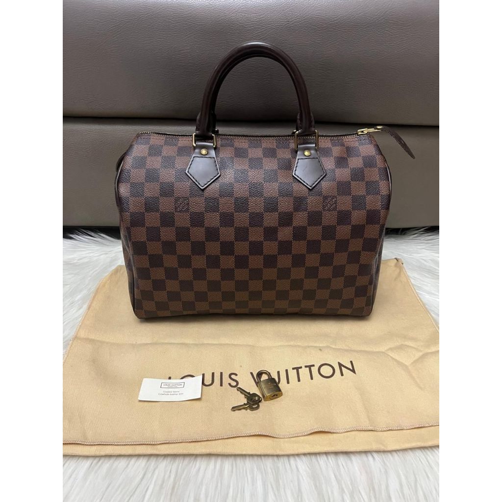 LV Speedy Damier 30 Tahun 2011 Tas Wanita Authentic Bag Branded Original Preloved