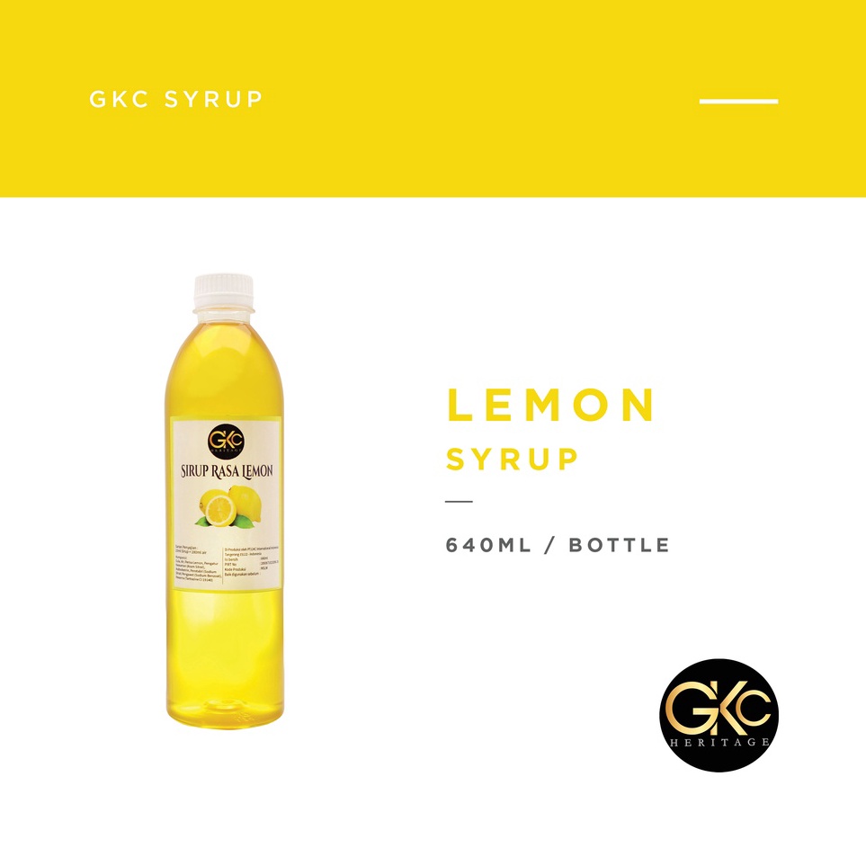 

Fresh Product Sirup Lemon Lemon Syrup Minuman sudah HALAL GKC Heritage 64 ml Import Quality