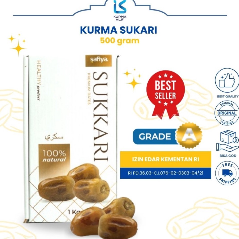 

Prioritas Kurma Sukari Kurma Raja 5 Grams Manis Lembut Premium