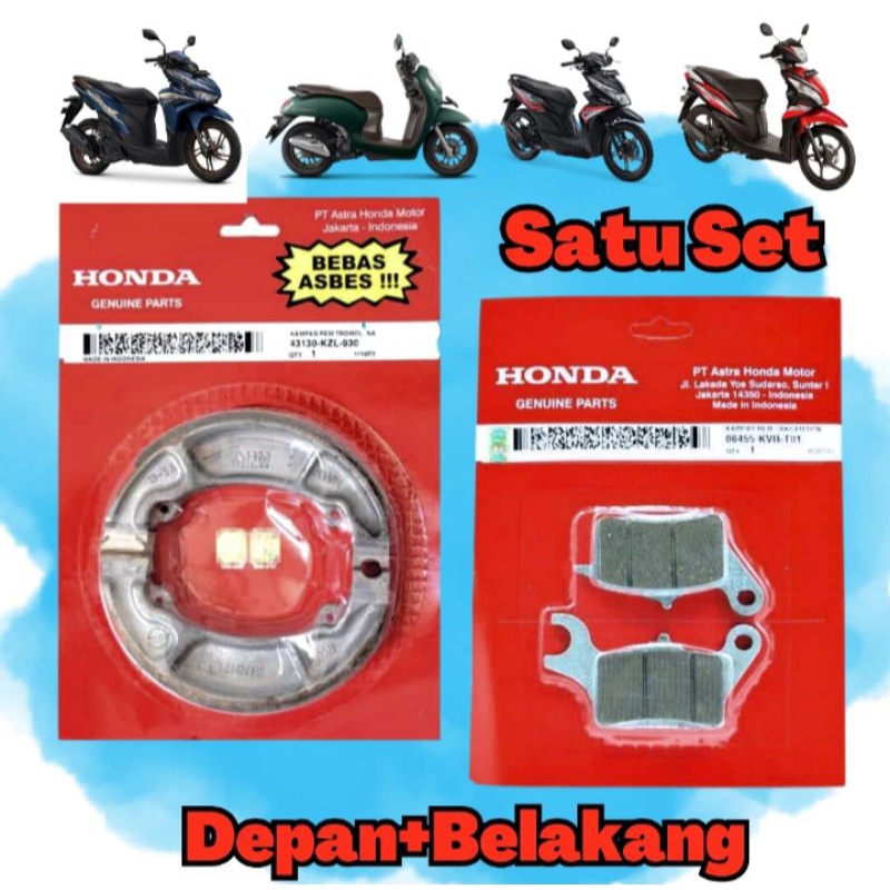 KAMPAS REM BEAT FI SCOOPY FI VARIO 125 BEAT DELUXE BEAT STREET / KAMPAS REM DEPAN BELAKANG VARIO/