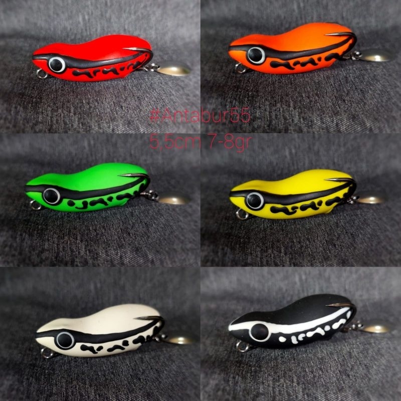 Antabur 5.5cm fox lure original umpan gabus/casting gabus/soft frog/umpan karet