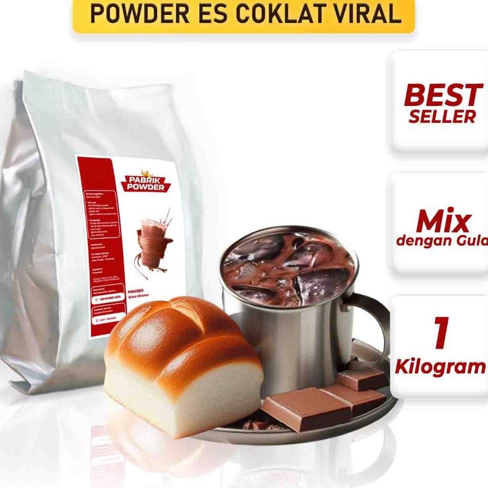 

Suplier1 Powder Es Coklat Viral 1 Gram Grade 1 Minuman Bubuk Chocolate Powder Drink Coklat Roti