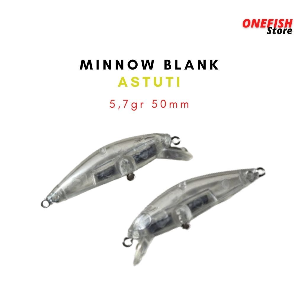 Minnow Blank Polos 5cm 5,7gr Astuti Minow Transparan