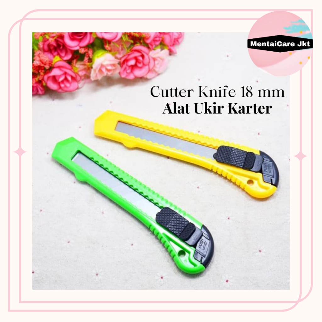 

Cutter Murah Pisau Ukir dan Kater RENCENGAN Karter Lusinan isi 12 Pcs Kater Kecil Ukuran 9mm Kater Besar Ukuran 18mm