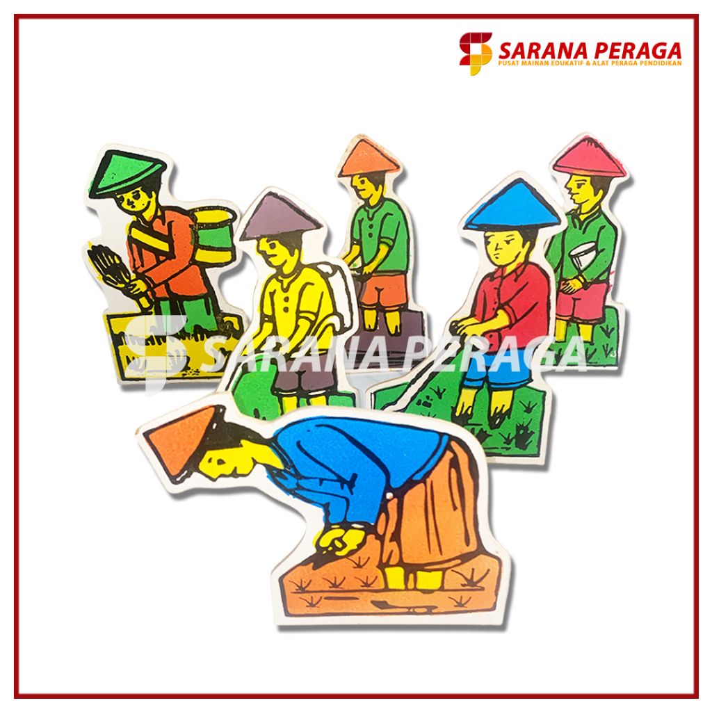 SaranaPeraga - Maket Pertanian / Miniatur Pertanian / Maket Berdiri Pertanian / APE Paud - Mainan Ed