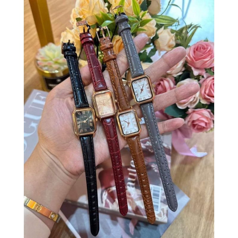 JHW 18 JAM TANGAN WANITA JAM TANGAN MINI JAM TANGAN KOTAK JAM TANGAN WANITA