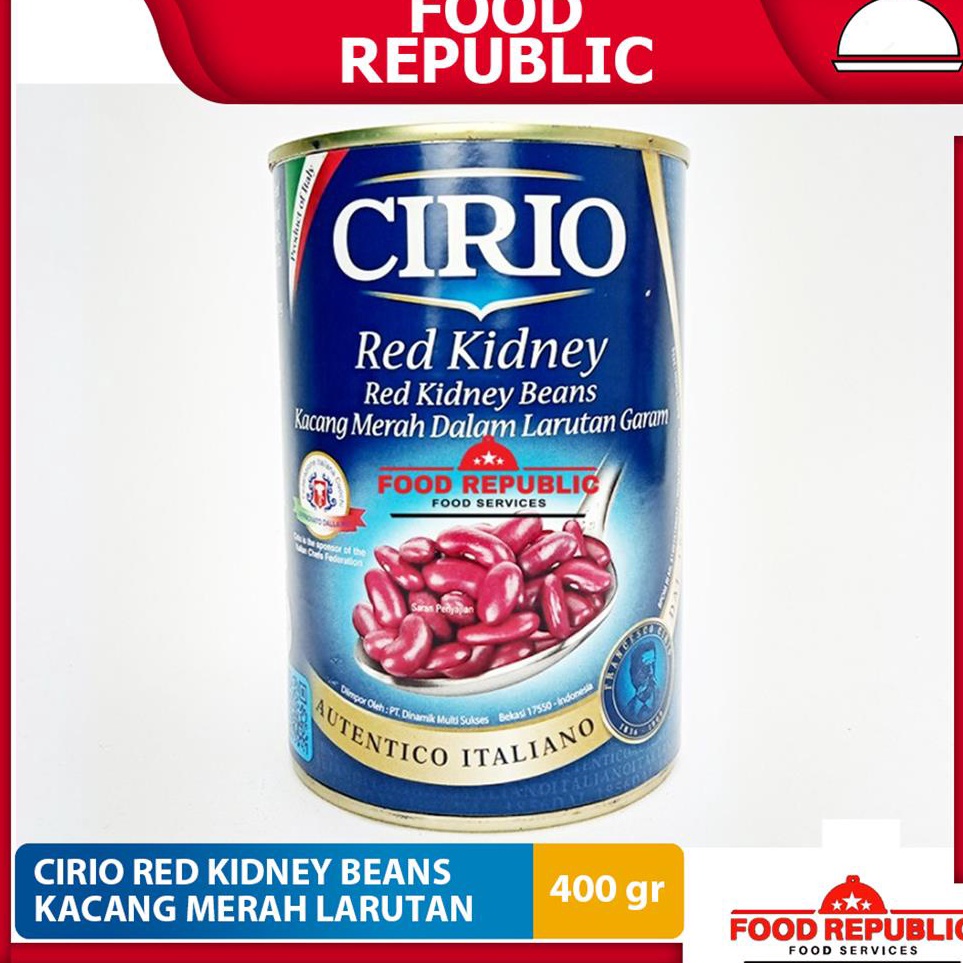 

Sikat Sekarang CIRIO RED KIDNEY BEANS 4 GR KACANG MERAH DALAM LARUTAN GARAM KALENG