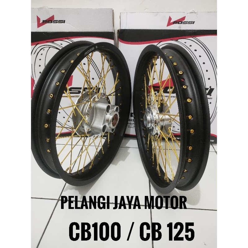 Velg Motor CB 100 / GL 100 / Tromol Set jari  Pllus lahar Bosing depan belakang Velg Plus rakitan st