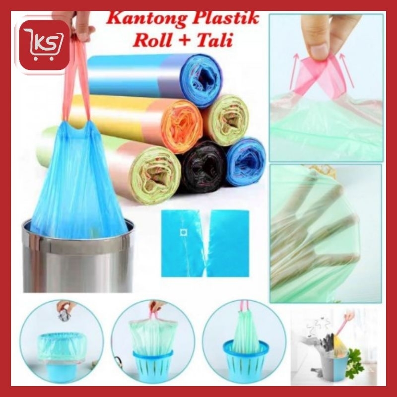 KANTONG PLASTIK SAMPAH ROLL + TALI