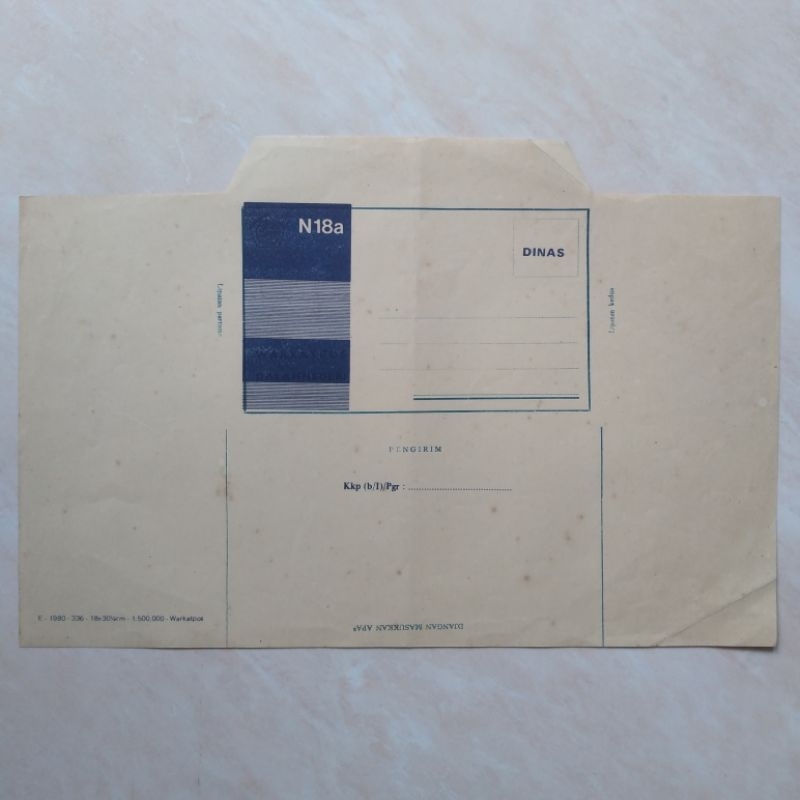 

Koleksi Korespondensi Filateli Kuno Jadul Warkat Pos Mint 1980 - YN1379