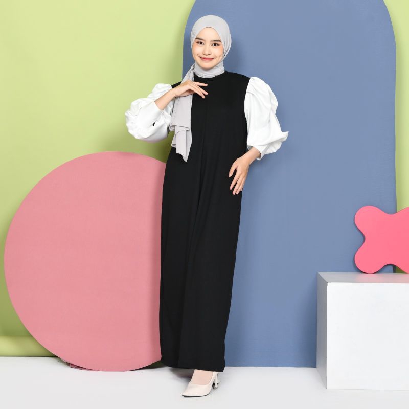 Dress lengan balon, Gamis balon, dress kekinian