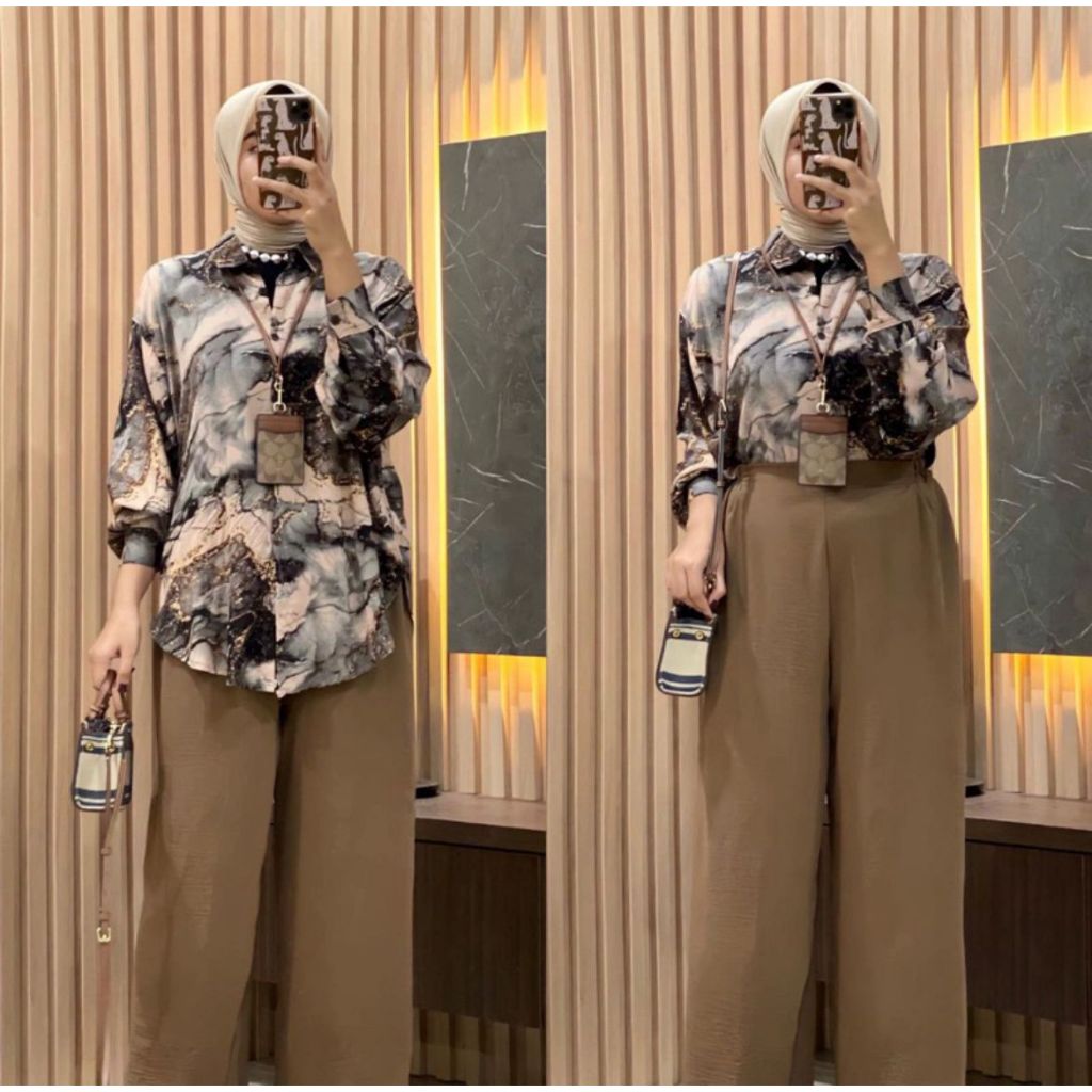 raysha set motif  setelan rayon mix crinkle baju setelan wanita kekinian set wanita import baju one 