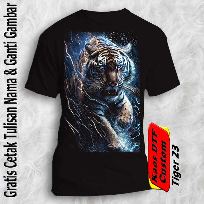 Kaos Custom Gambar Binatang Macan Tiger / Tshirt Couple Family Animals