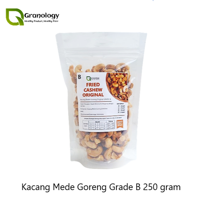 

Kacang Mede Goreng Original Tawar / Fried Cashew Nut Original (GRADE B) - 250 gram