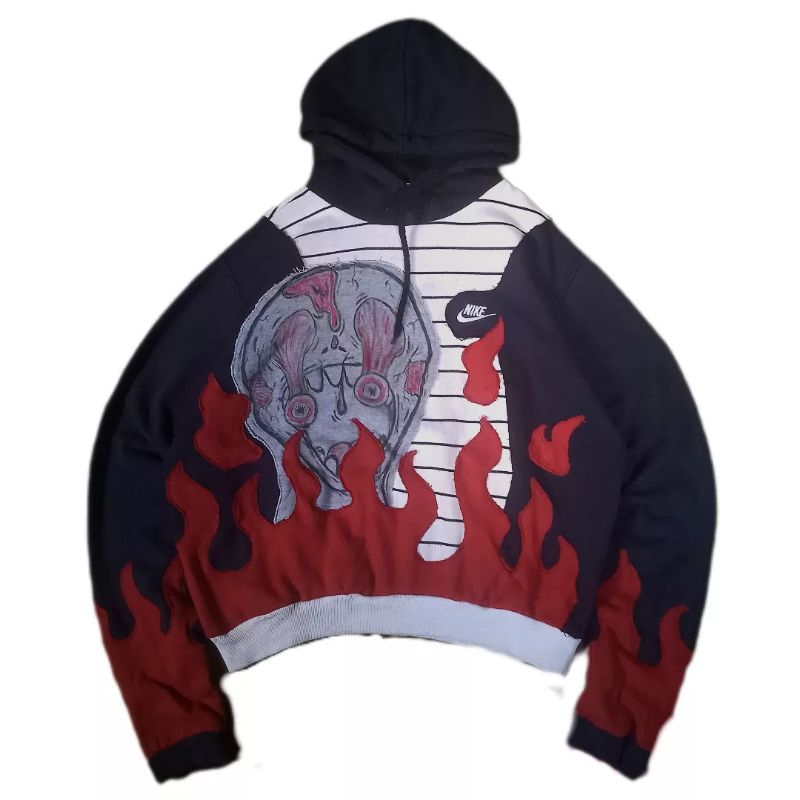 Hoodie Nike Reworked Hell Torture no crewneck sweatshirt