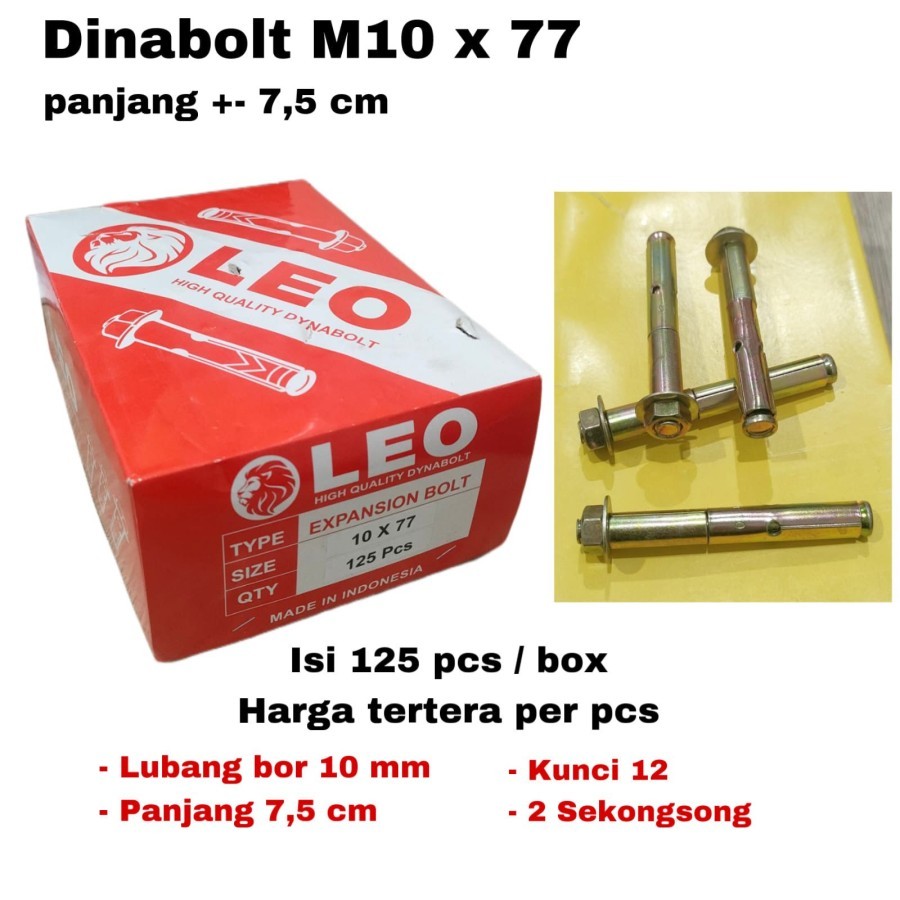 Dinabolt 10 x 77 (7,5 cm) (3730) - ecer & grosir