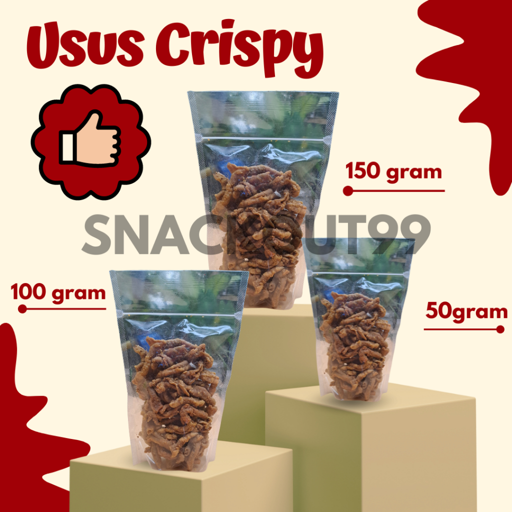 

[KEMASAN EKONOMIS] Usus Crispy Original 50 gram Termurah Terenak