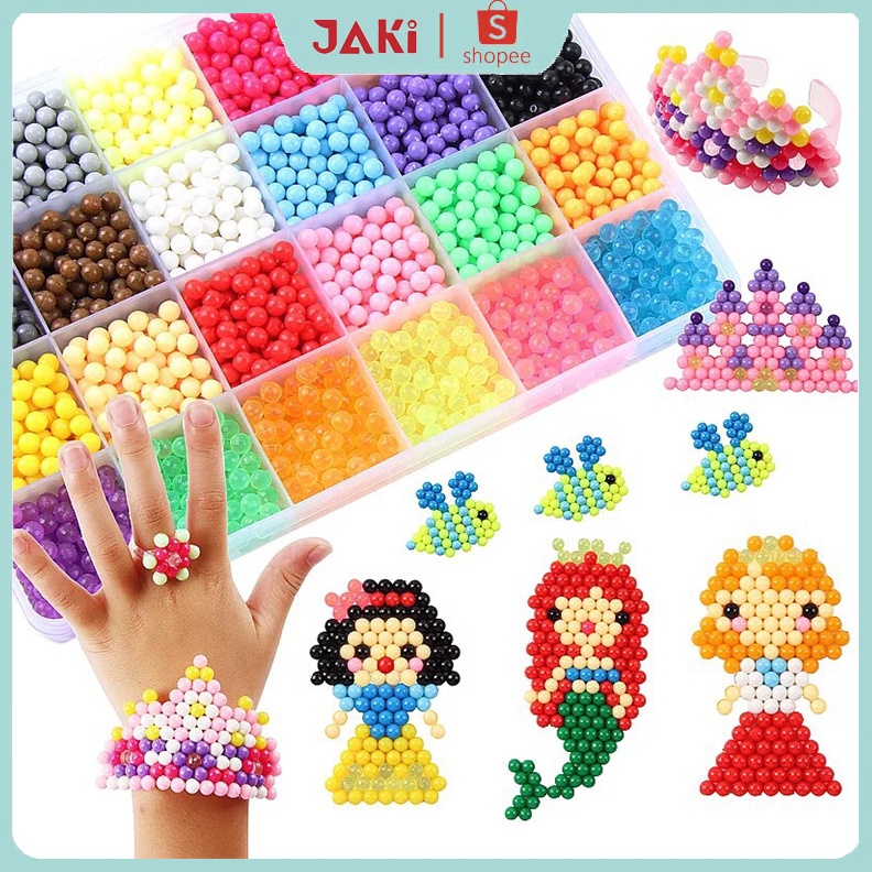 ART E56Z JAKI Mainan puzzle manik ajaib ajaib Set 22pcs produksi diy mainan pendidikan buatan tangan