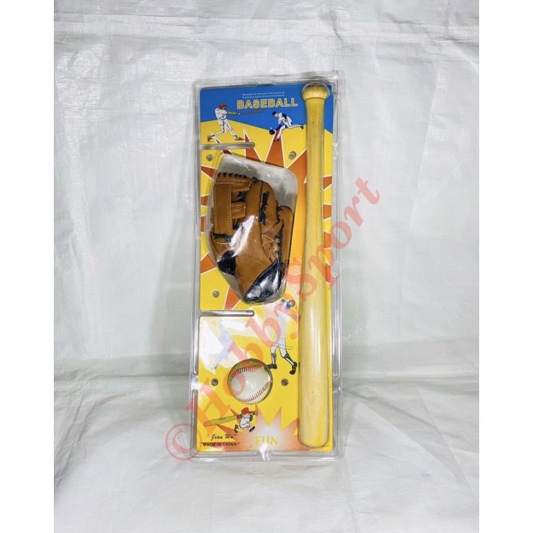 KODE P2S2 Alat Baseball Set Bat Bola Sarung Tangan Bisbol Softball Kasti Stick