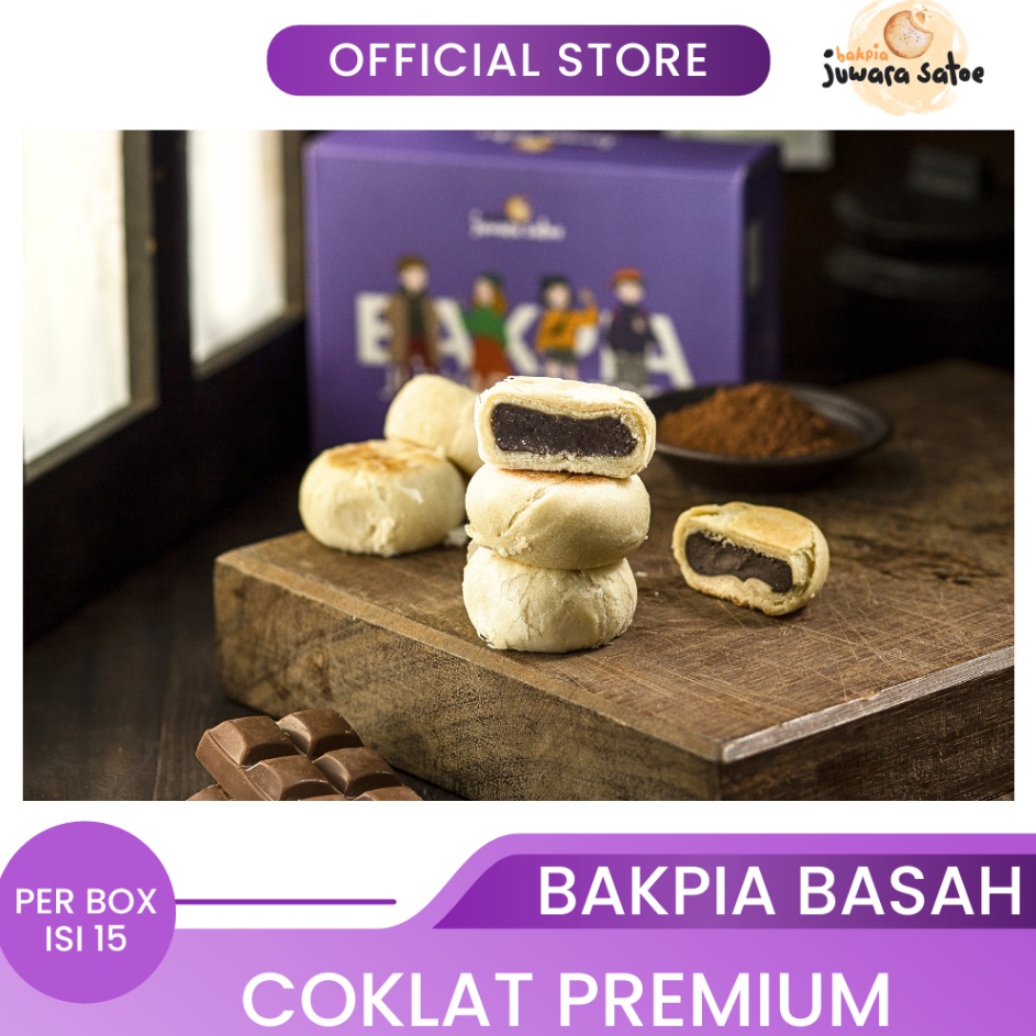 

Mau Hemat BAKPIA JUWARA SATOE Isi 15 Bakpia Basah Coklat Oleh Oleh Khas Jogja