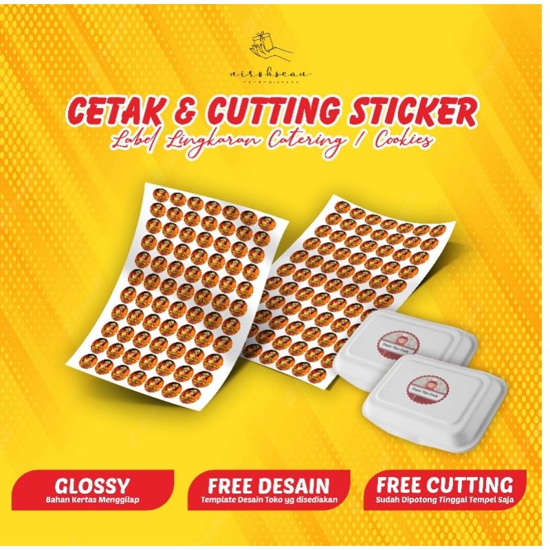 

Cetak Stiker A3+ Untuk Label Makan & Minuman Custom free cutting