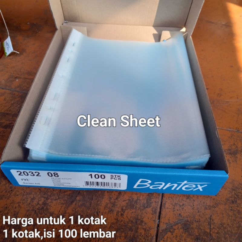 

PP pocket/plastik binder A5 bantex 0.08mm(harga/100 lembar)
