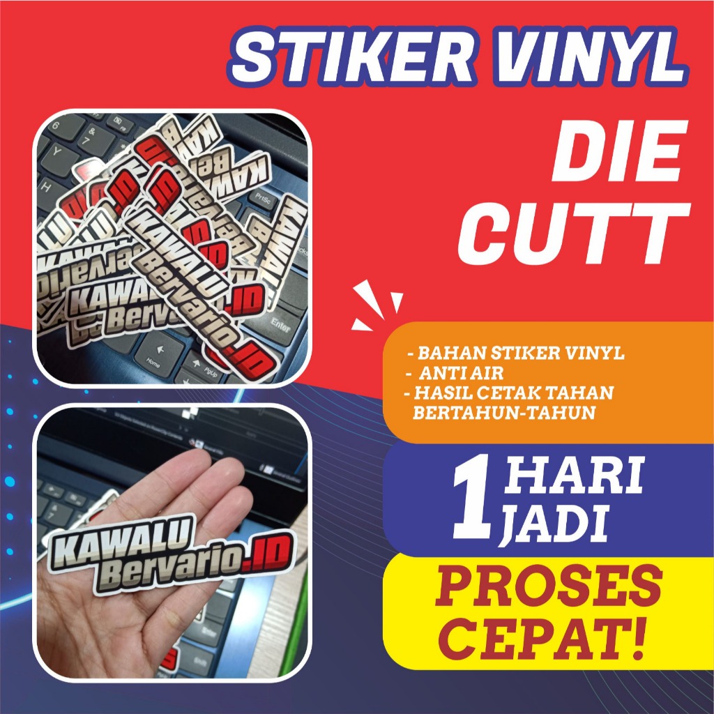 

Stiker Vinyl DIE CUTT || Free Desain || Termurah