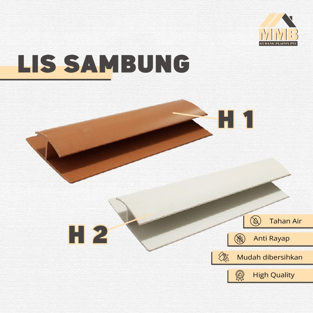 List Sambung Plafon PVC Lebar 4 cm Panjang 4 Meter Komponen Penyambung Panel
