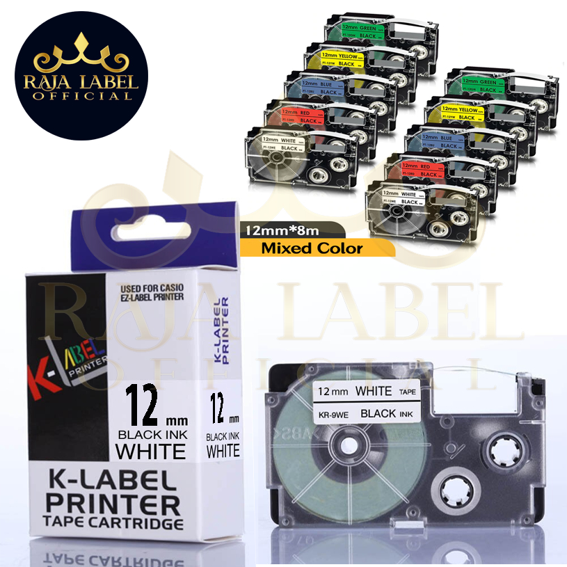 

Label Tape K-Label XR-12 12mm Compatible Printer Casio KL-120 KL-60 KL-820 dll