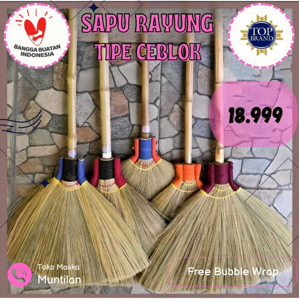 Sapu Lantai Ijuk Rayung Anti Rontok Tebal