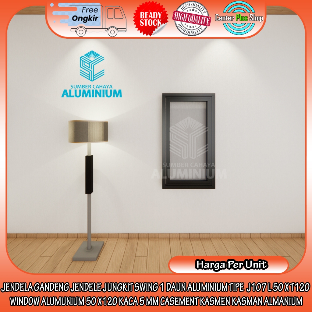 [KARGO] JENDELA GANDENG TIPE  J107 L 50 X T120 CM JENDELE JUNGKIT SWING 1 DAUN ALUMINIUM WINDOW ALUM