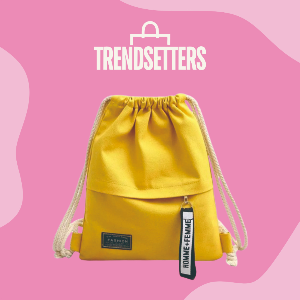 Tas Serut Gendong Ransel Rensel Sekolah Hitam Kain Kanvas Wanita Cewe Casual Kekinian Alexa Gabriela