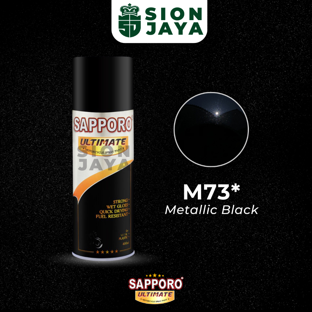 Pilox / Pylox / Cat Semprot Sapporo Ultimate Hitam Metalik M73 Metallic Black