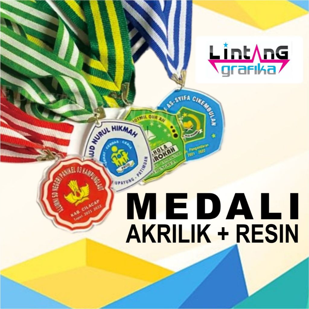 

MEDALI AKRILIK RESIN CUSTOM LOGO SEKOLAH UNIVERSITAS KAMPUS