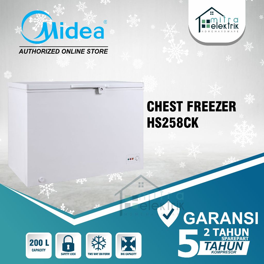 Chest Freezer Midea HS258CK 200 Liter