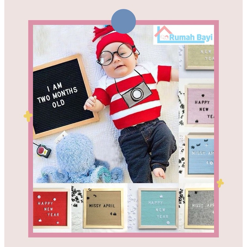 

Papan Nama Bayi / Letter Board Kekinian SmileGirl 30x30