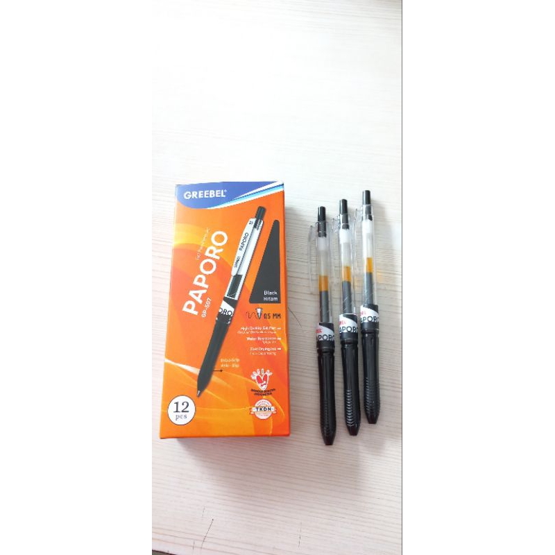 

Bolpen Greebel Gel Rectracable GP-507 Paporo / Pena Gel Cetek Grebel