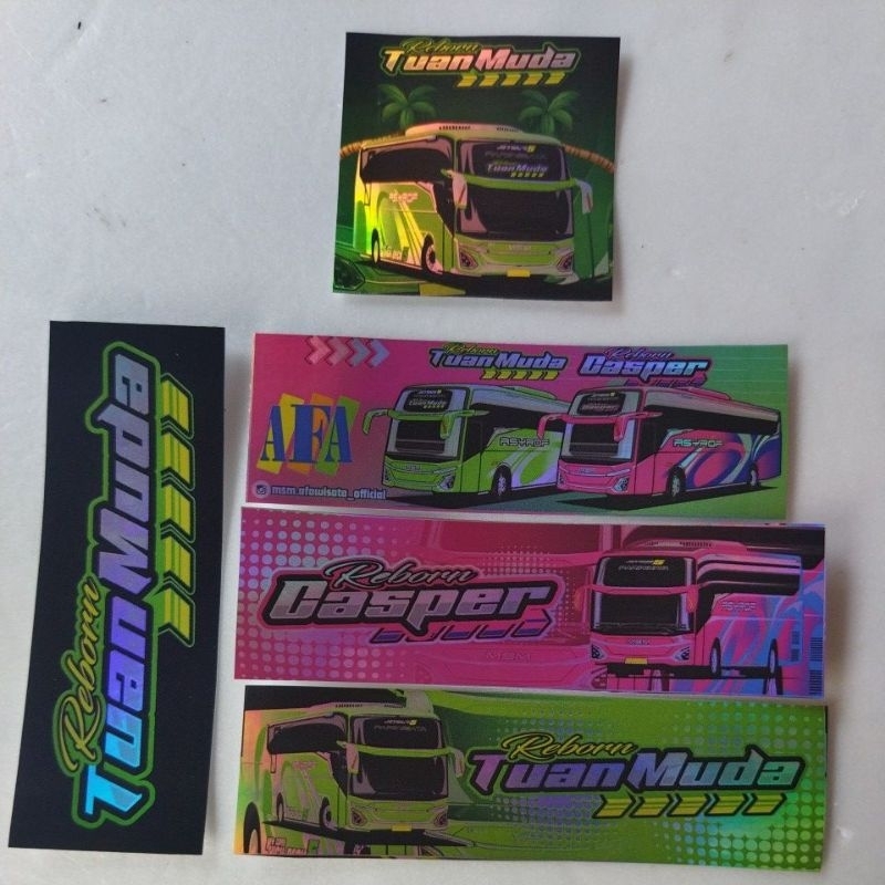 

Stiker paket Tuan muda hologram isi 5 pcs