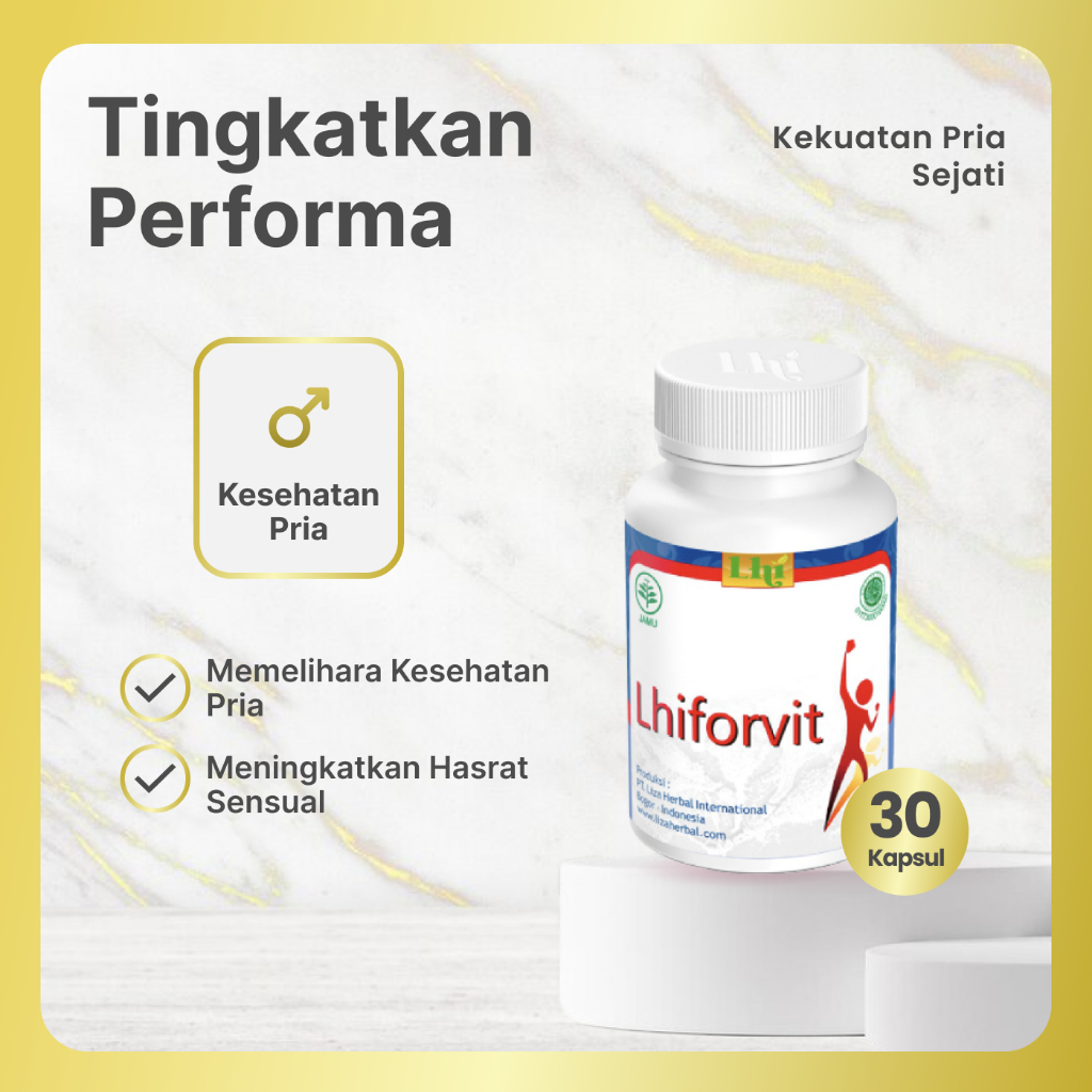 Lhiforvit Obat Herbal Penambah Stamina Pria Obat Kuat tahan lama Obat Penyubur sperma Pria