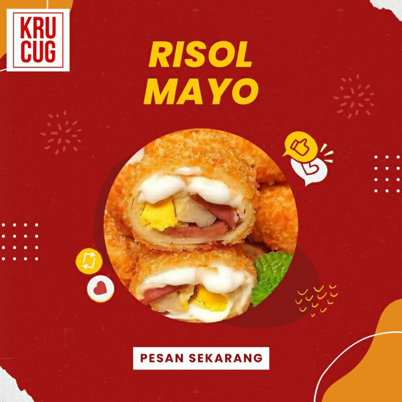 

Risol mayo smoked beef telur free saos (frozen satuan)khusus GRAB/GOJEK