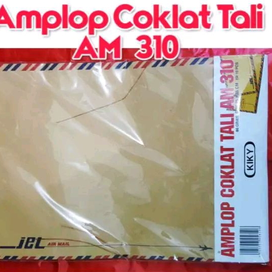 

Kiky AM-310 Kraft 25x35 10S / Map Amplop Coklat Tali untuk Dokumen A4/F4 Isi 10 Lembar