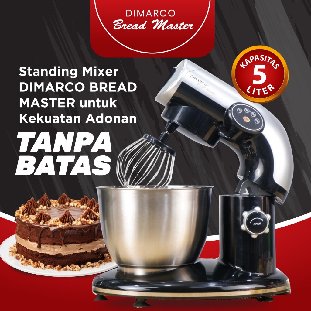 DIMARCO BREAD MASTER Mixer Kapasitas Besar 5Liter  Pengaduk Adonan Roti dan Kue Peralatan Dapur Masa