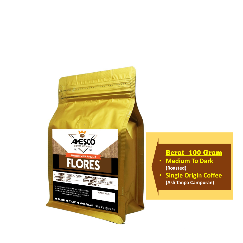 

KOPI ROBUSTA FLORES 100GR KOPI BUBUK / KOPI BIJI PREMIUM | Kopi Flores