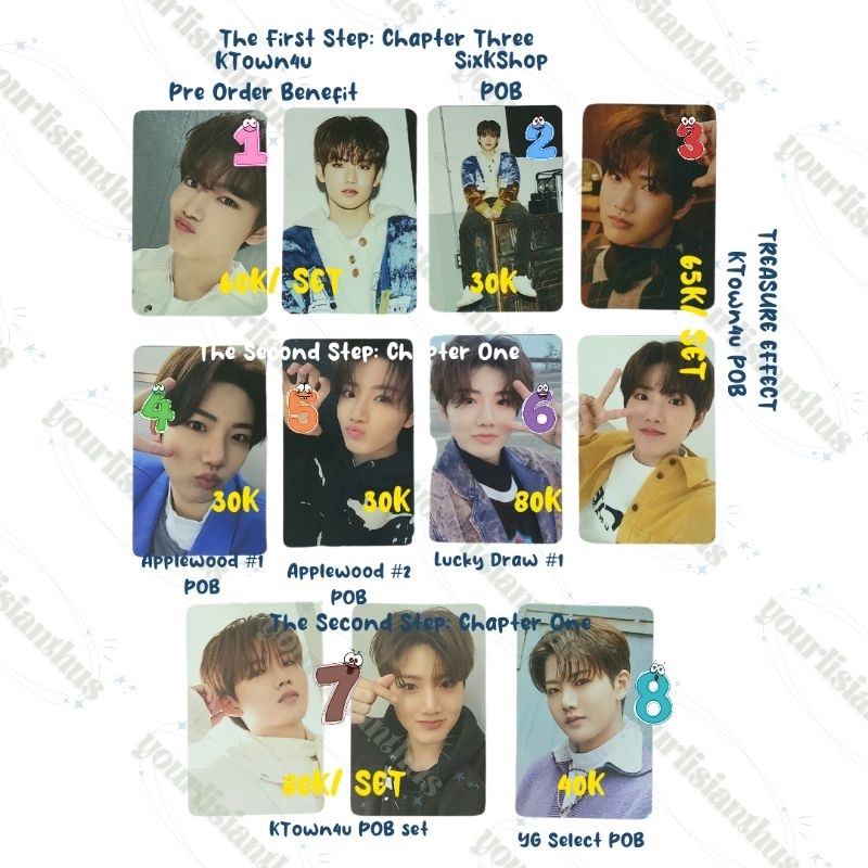 Photocard Junkyu The First Step Chapter One Three POB Ktown4U SixKShop Applewood Lucky Draw YGSelect
